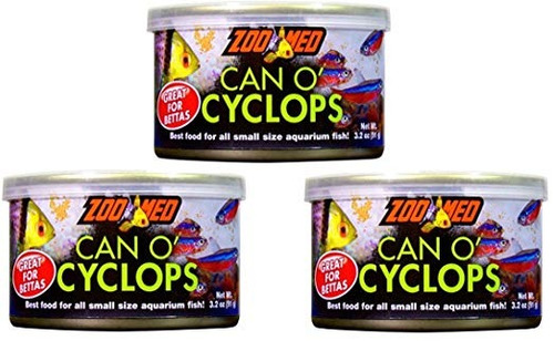 (3 Pack) Zoo Med Can O' Cyclops 3.2 Oz - Pequeño Pez, Coral 