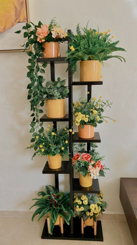 Porta Maceta,macetero Madera Repisa Jardin Plantas 1.20 Alto