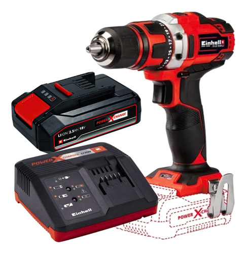 Taladro Inalámbrico Einhell 18v + Bateria Y Cargador 13mm 