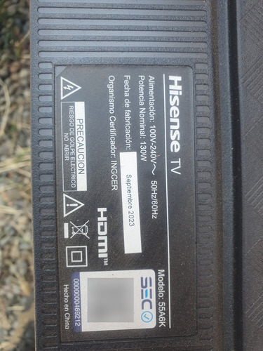 Soporte Hisense 55a6k Para Tv Y Monitor Negro (Usado)