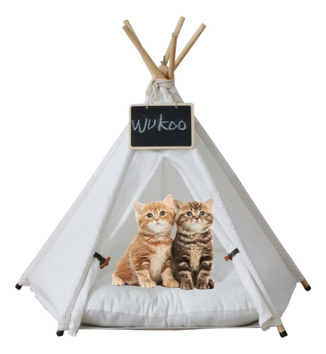 Wukoo Tipi Para Mascotas Con Cojín Para Perros Y Gatos, Casa