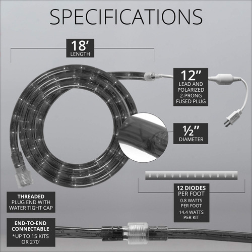 Luces Led De Cuerda Para Exteriores O Dormitorio 120 V ½ 2 C