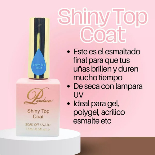4pzs Kit Gel Base Coat Matte Top Coat Polygel Uñas Uv 15ml