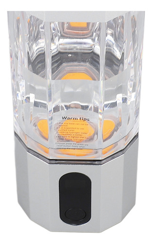 Botella De Agua De Hidrógeno Plateada Con Luces