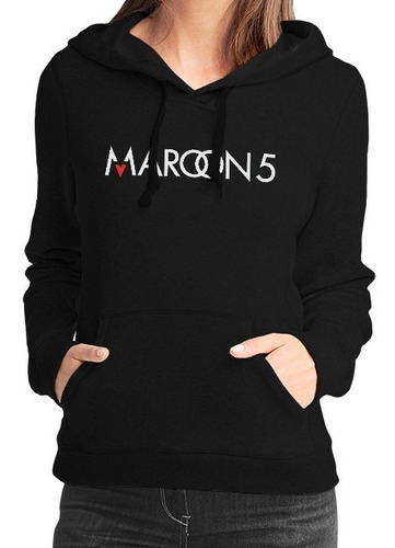 Buzo Hoddie Capota Cerrado Maroon 5 Five Dama