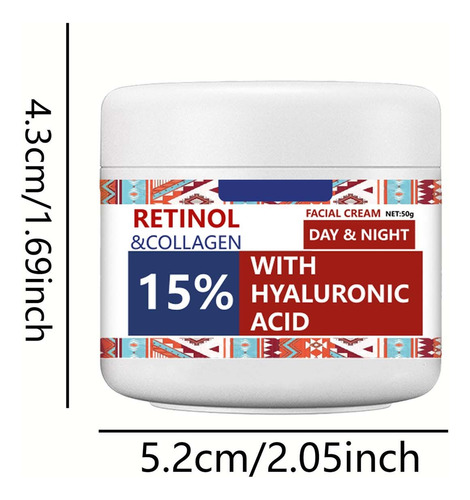 Creme Diurno E Noturno De 50 G De Retinol - Rosto Levemente