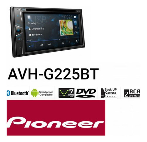 Sistema multimedia para vehículo Pioneer Pioneer  con pantalla táctil de  7" neg 