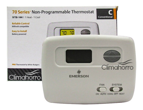 Termostato Digital No Programable Emerson 1f78-144 24v