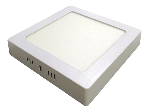 Plafón Panel Led 12w Cuadrado Luz Fría Etheos Color Blanco