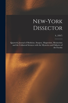Libro New-york Dissector: Quarterly Journal Of Medicine, ...
