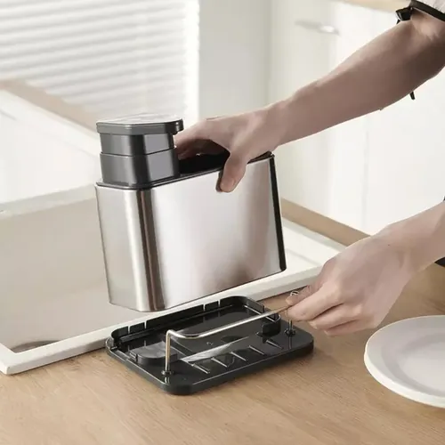 Dispensador De Jabón Y Organizador De Cocina Escurridor