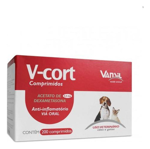 V-cort Display 200 Comprimidos - 0,5mg