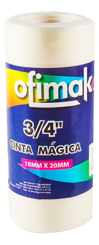 Cinta Magica Transparente Invisible 3/4 Ofimak 6und 