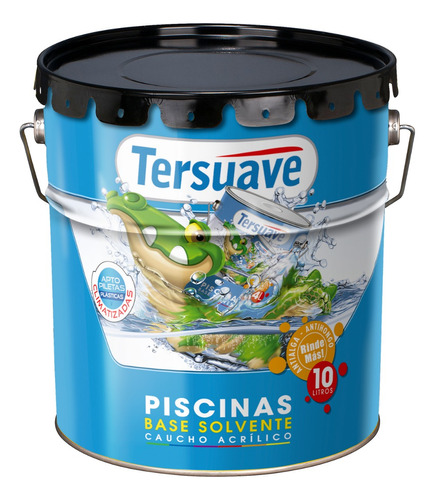 Pintura Para Piscina Pileta Fibra Base Solvente 10 Lts- Mix