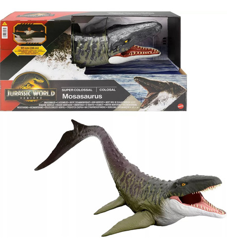 Jurassic World Rebirth Super Colossal Figura Dino Mosasaurus
