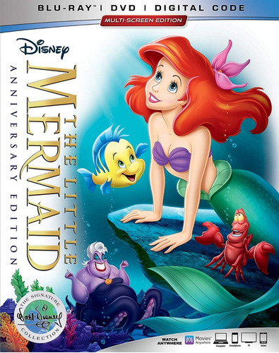 La Sirenita Little Mermaid Ed Anniversary Pelicula Blu-ray 