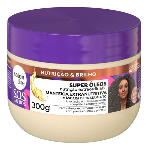 Máscara Tratamento Manteiga Super Óleo Cacho Salon Line 300g