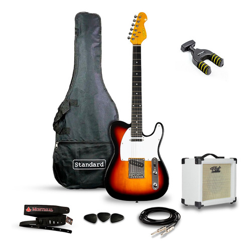 Imagem 1 de 10 de Kit Completo Guitarra Telecaster Phx Special Tl-1 Sunburst