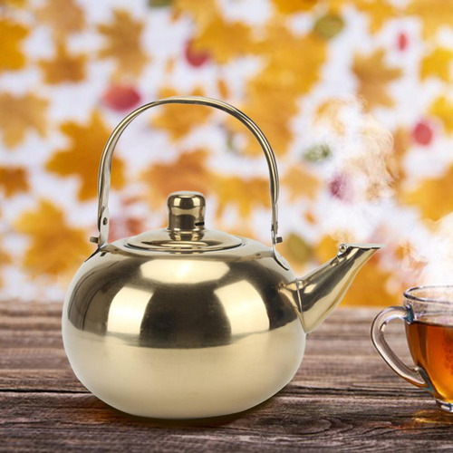Bule Com Filtro De Aço Inoxidável Chaleira Chá 1,4l