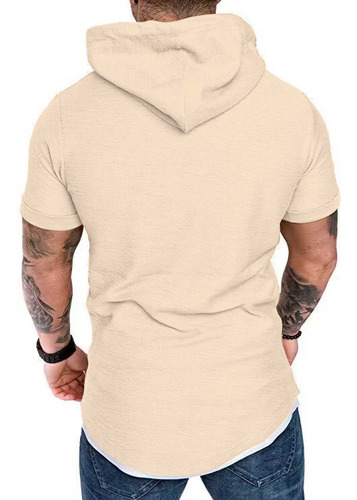 Camiseta Con Capucha Para Hombre, Camisa Lisa Para Hombre De