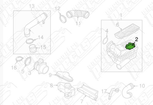 Filtro Ar Do Motor Audi Q3 2.0 Tfsi Quattro 2014 Original