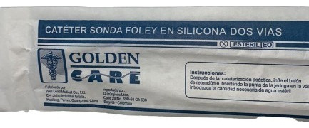 Sonda Foley De Silicona #14fr Dos Vías Golden Care