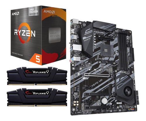 Combo Gamer Pc Ryzen 5 5600g Ram 32gb Ddr4 4000 Mother X570 (Usado)