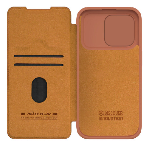 Case Nillkin Qin Leather Cover Brown  iPhone 15 Pro Max