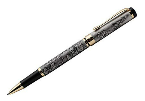 Pluma Rollerball Dragón Jinhao De Plata Antigua