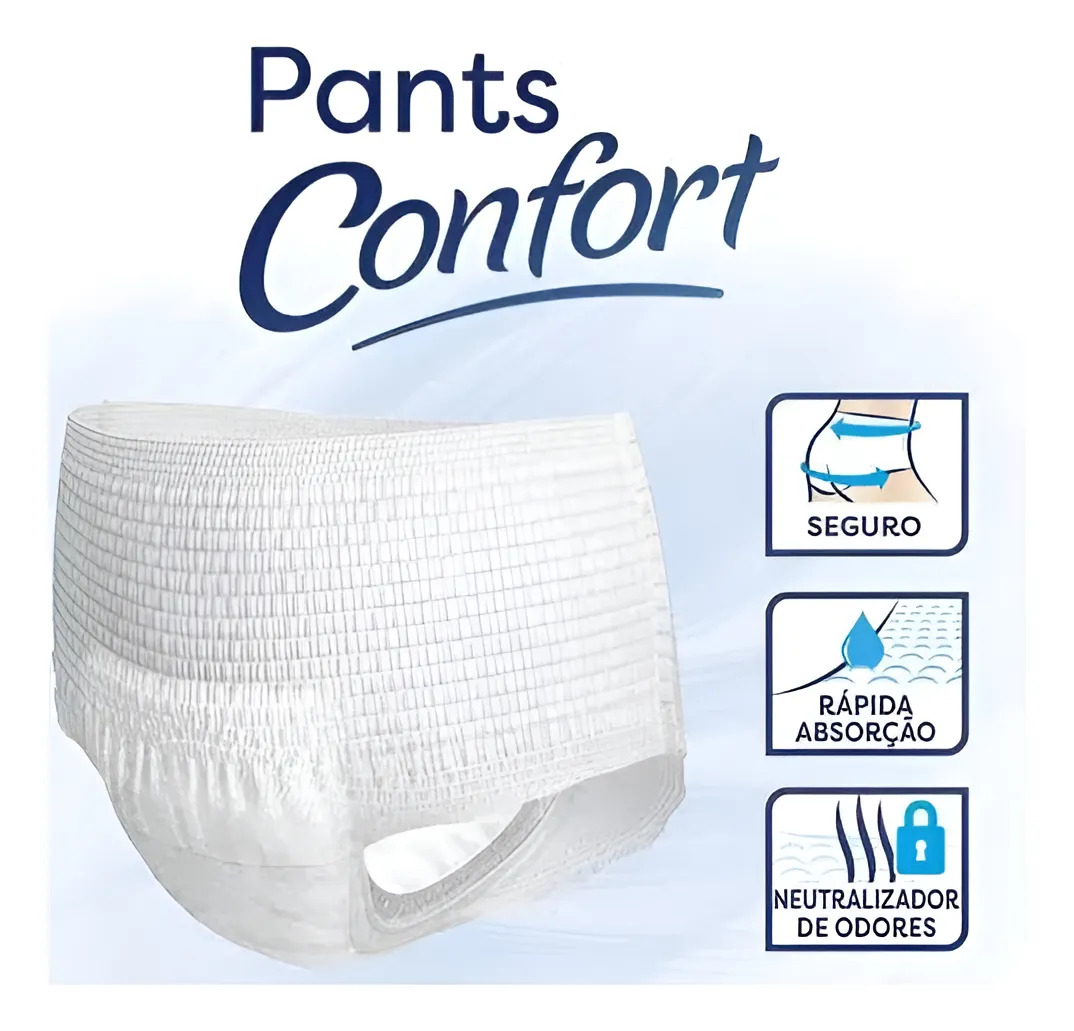 Kit 2 Pacote Fralda Calcinha/cueca Confortfral Pants Tamanho Médio