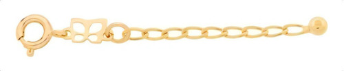 Extensor De Corrente Rommanel 5 Cm Banhado A Ouro 18k Cor Dourado