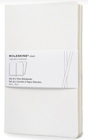 Libreta Moleskine Volant Large - Blanco Plain X 2