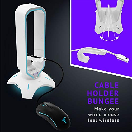 Soporte Auriculares Gamer Elastico De Mouse Concentrador Us