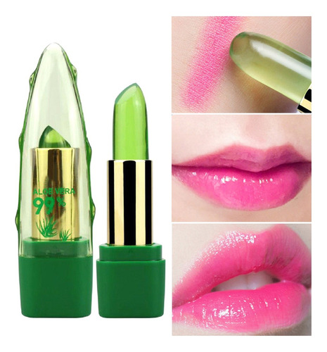 Lápiz Labial Orgánico Con Aloe Vera Que Cambia El Color De