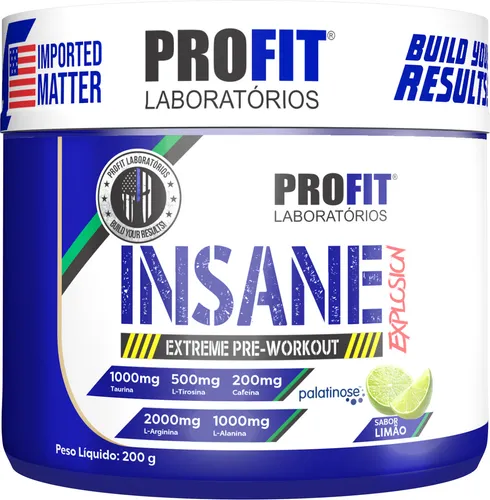Pré Treino Insane Explosion 200g - Profit Sabor Limão
