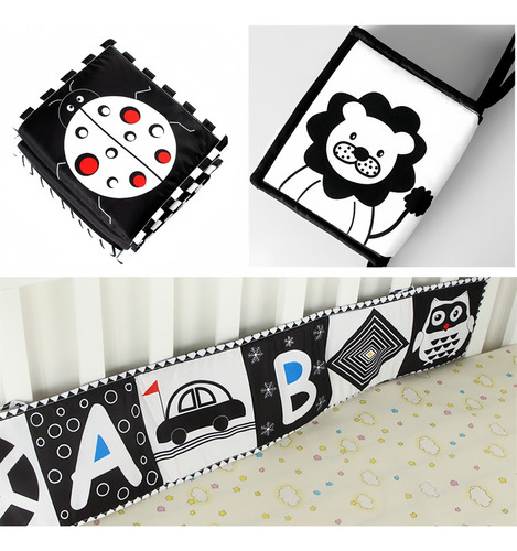 - Libros De Juguete De Tela Suave Para Bebés En Blanco Y