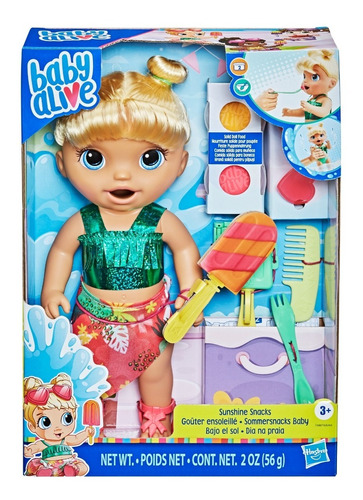 Baby Alive Muñeca Heladito Bajo El Sol Rubia Hasbro