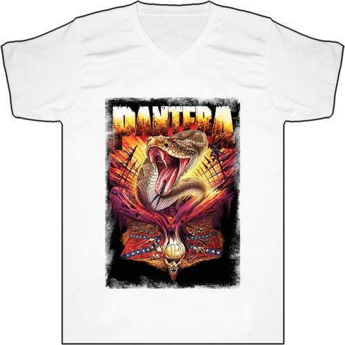 Camiseta Pantera Rock Metal Bca Urbanoz