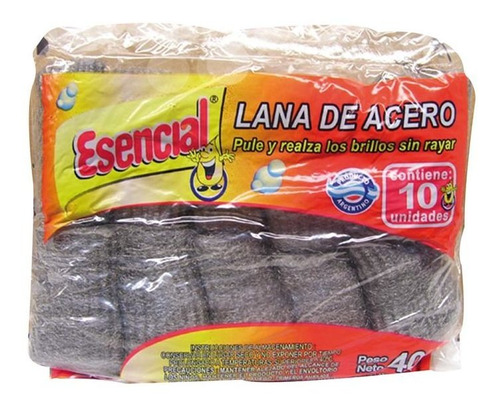 Pack X 48 Unid. Lana Acero   40 Gr Esencial Esponjas-fibra