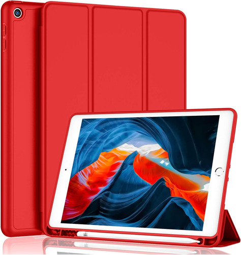 Funda iPad Imieet 10.2 9a/8a/7a Gen Silicona Suave/red
