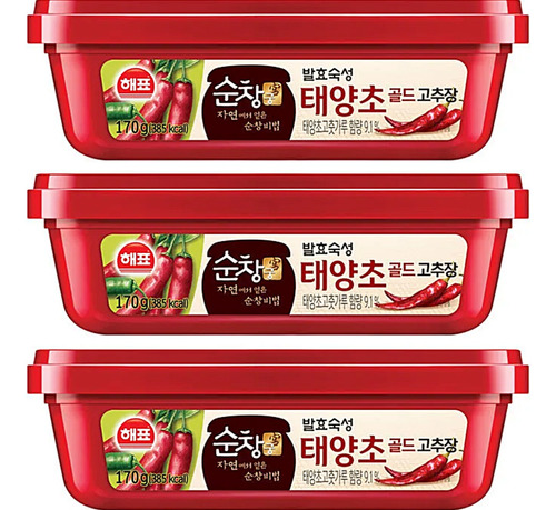 3 Pasta De Pimenta Coreana Sajo Gochujang 170g