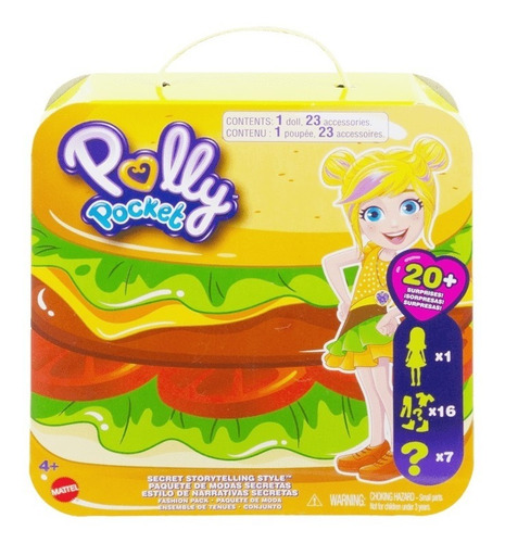 Polly Pocket Set De Modas Secretas 1muñeca 23accesorios