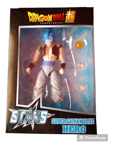 Figura Súper Saiyan Blue Gogeta Articulada Dragon Ball Z.