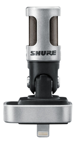Imagen 1 de 3 de Micrófono Shure MV88 condensador  cardioide plata