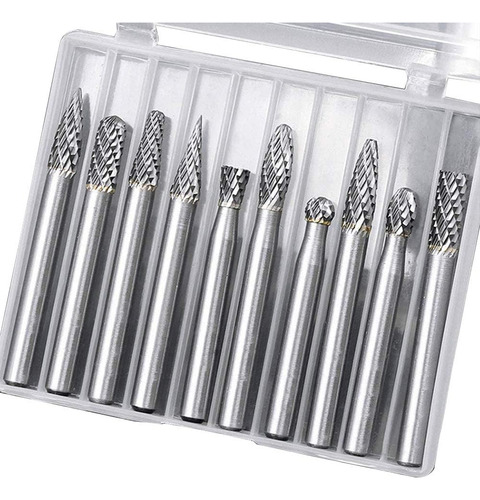 10 Piezas De Brocas De Corte Rotativo, De Doble Corte, ...