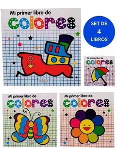 Set 4 Libros Para Colorear Mi Primer Libro De Colores