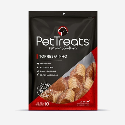 Traqueia Bovina Cortada 10 Un Torresminho Natural Pet Treats