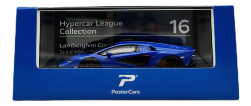 Postercars Lamborghini Countach Lpi 800-4 Hypercar League 16 Color Azul