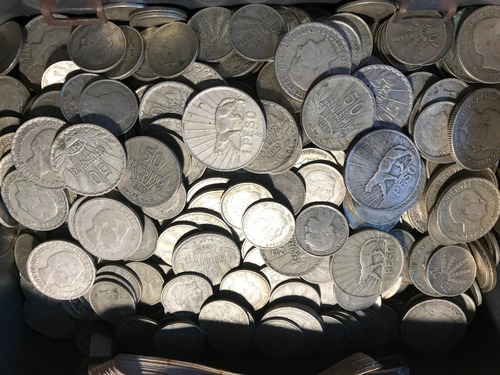 Mg* 1 Kilo Monedas Plata Uruguay Años 40s Al Peso