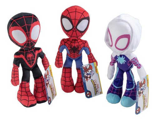 Set De 3 Piezas De Felpa Marvel Spidey Y Sus Increíbles Amig